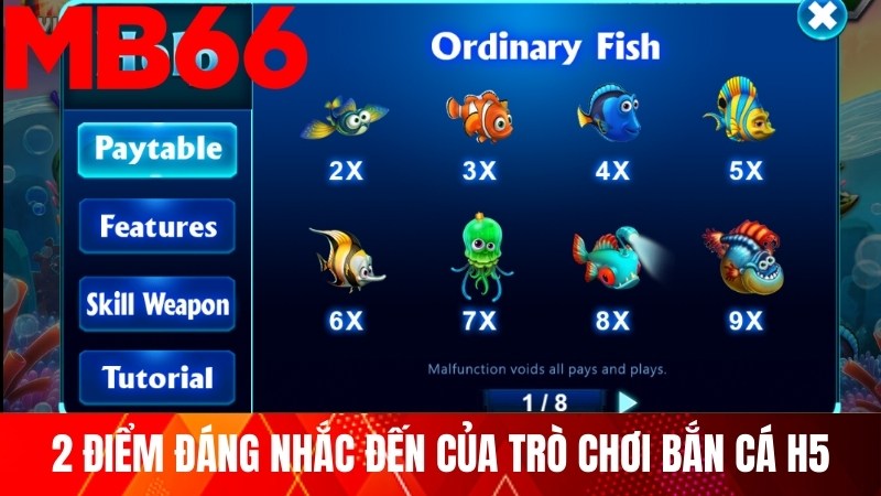 2 điểm đáng nhắc đến của trò chơi Bắn Cá H5