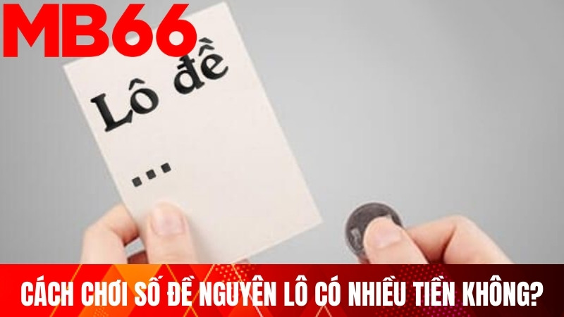 Cách chơi số đề nguyên lô có nhiều tiền không?