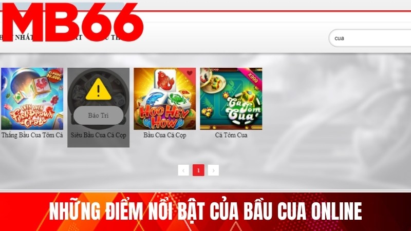 Những điểm nổi bật của bầu cua online tại nhà cái MB66