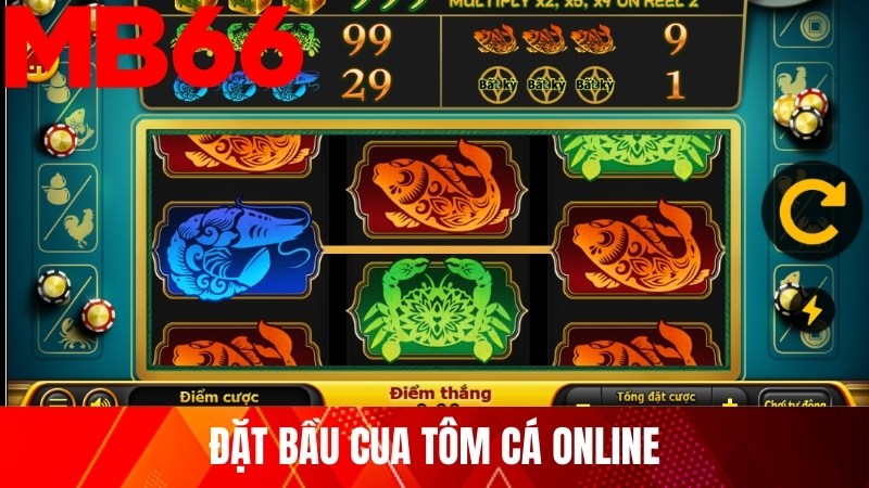 cách đặt bầu cua tôm cá online