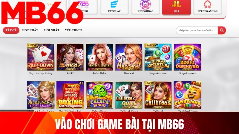 Vào chơi game bài tại MB66