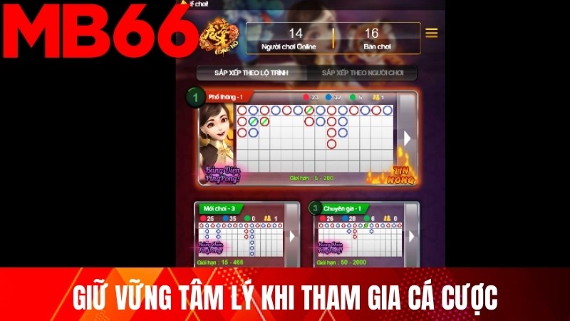 Giữ vững tâm lý khi tham gia cá cược