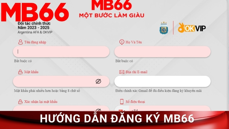 Đăng ký tài khoản MB66 dễ dàng