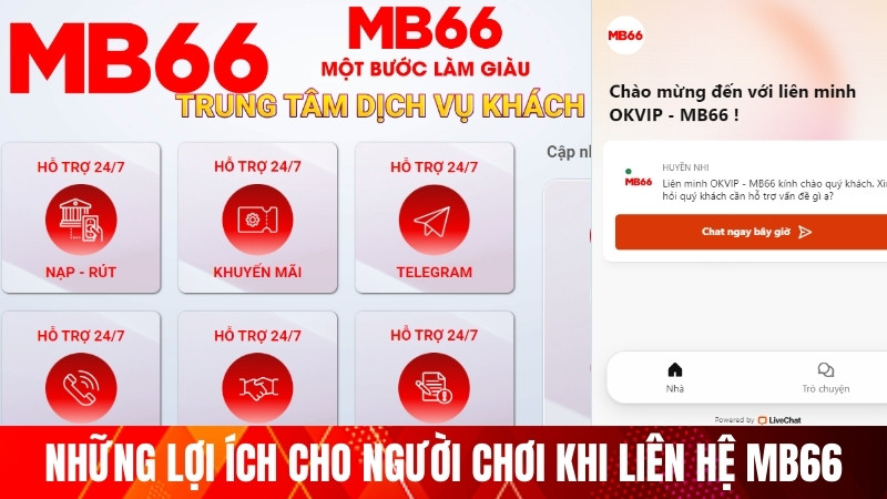 Những lợi ích cho người chơi khi liên hệ MB66